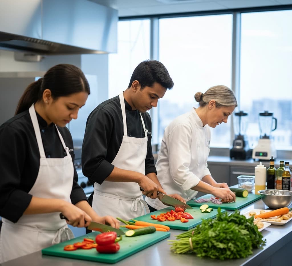 CTI student in culinary training